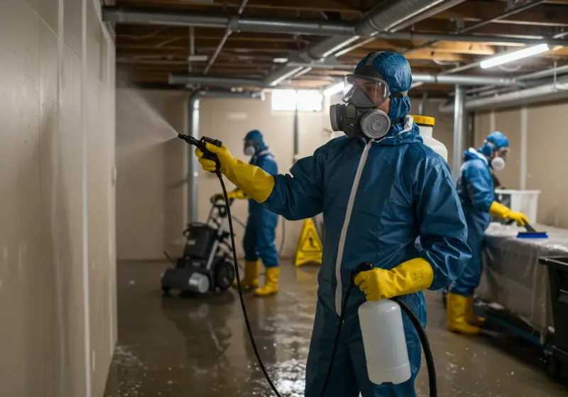 Basement Sanitization and Antimicrobial Treatment process in Northampton, MA
